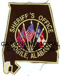 ALABAMA,A,MOBILE COUNTY SHERIFF 7 BACK PATCH